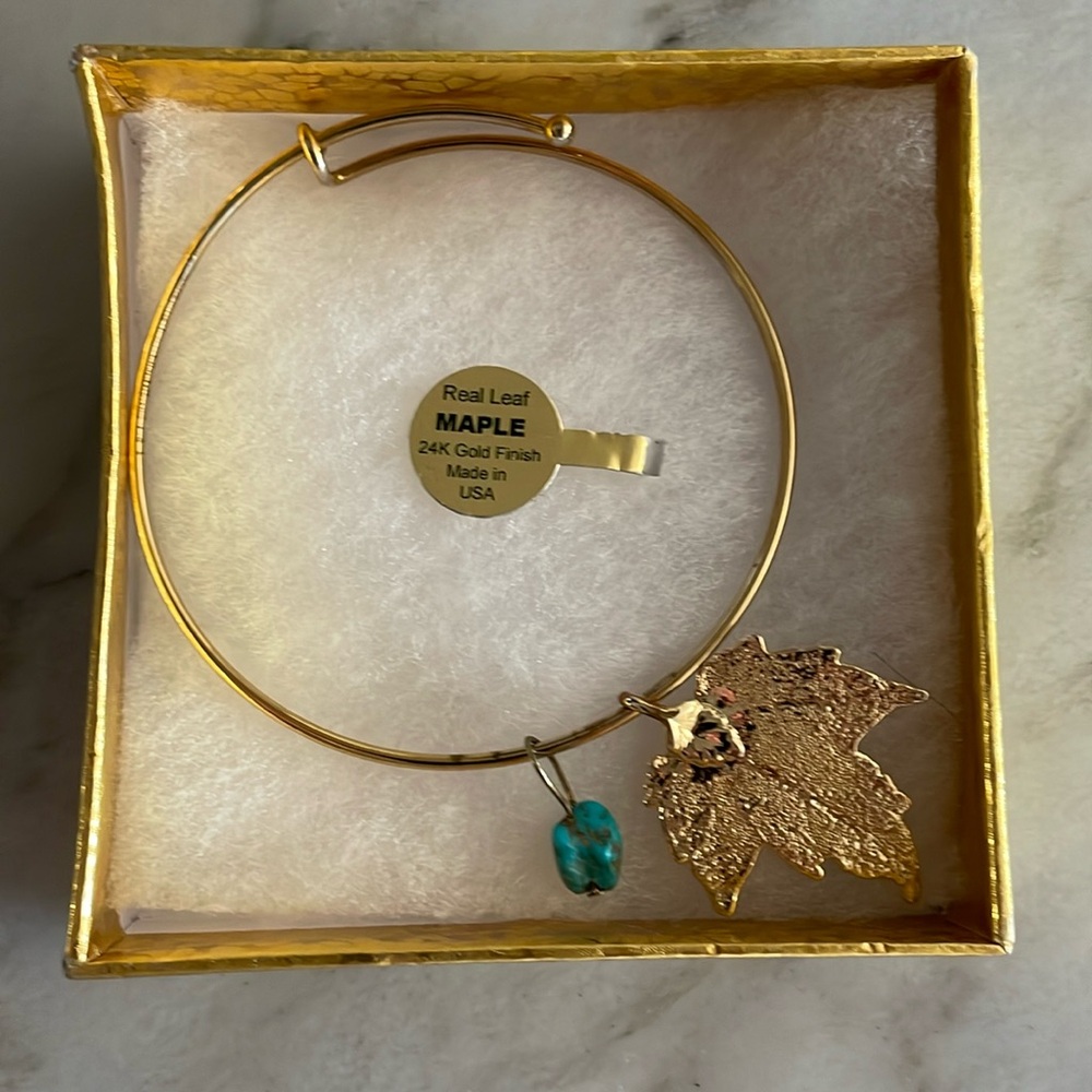 Rocky Mountain Leaf Company. 24k gold plated Bracelet.